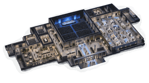 Spatial desktop view of a live venue